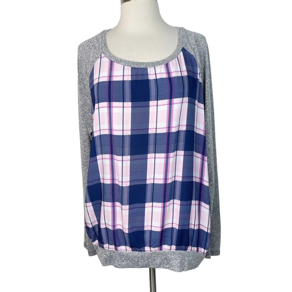Stitch Fix l Kut From The Kloth Benter Mixed Material Top, XL (flaw)
